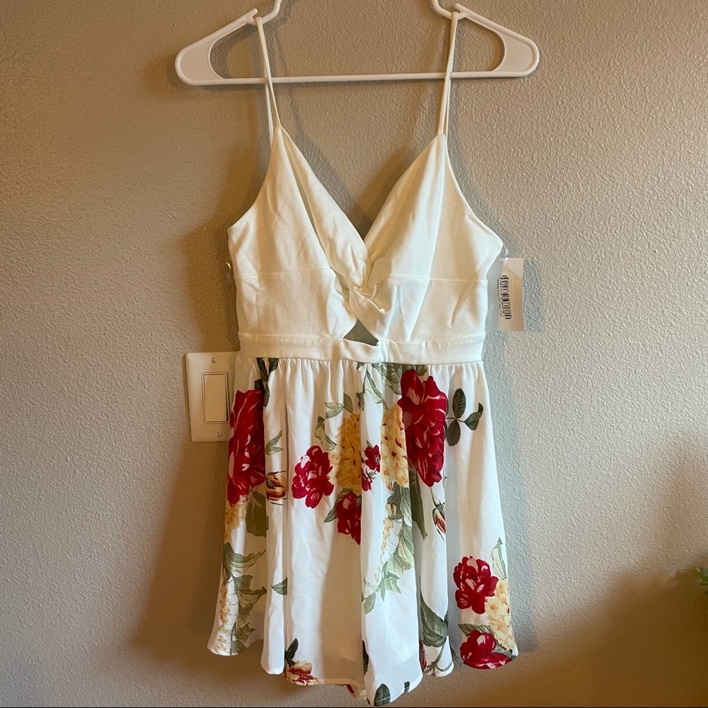 Pink Lily Floral Romper